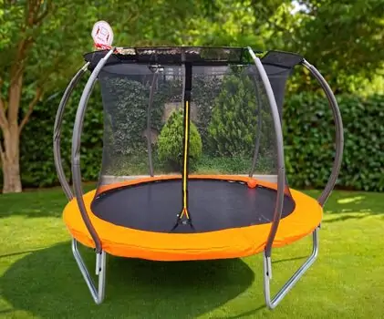 Metal & Plastic Trampoline 244cm 8FT Orange - ბატუტი
