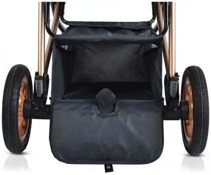 Cangaroo Midas 3in1 Black საბავშვო ტრანსფორმერი ეტლის კომპლქტი, 15 image