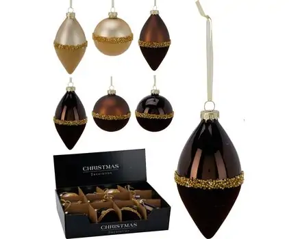 Beige Half Velvet Hanging Decoration - ნაძვის ხის სათამაშო, 3 image