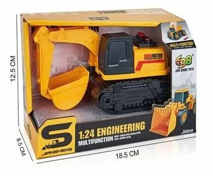 Engineering Excavator With Sound And Light - სათამაშო ექსკავატორი მუსიკალური ფუნქციით და განათებით