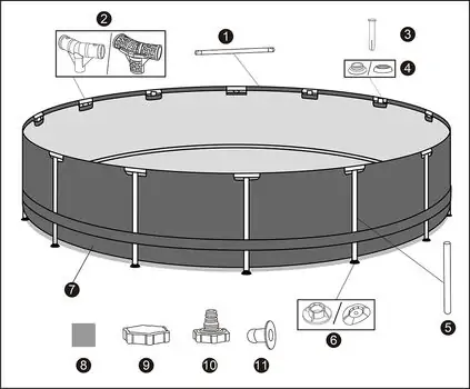 Bestway 56985 Pool Steel Pro Safari Round მრგვალი კარკასული აუზი, 4 image
