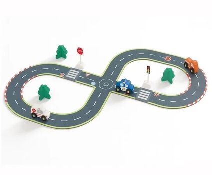 TOOKY TOY Hi Pando Construction Set – City and Roads-საბავშვო კონსტრუქციის ნაკრები ქალაქი და გზები