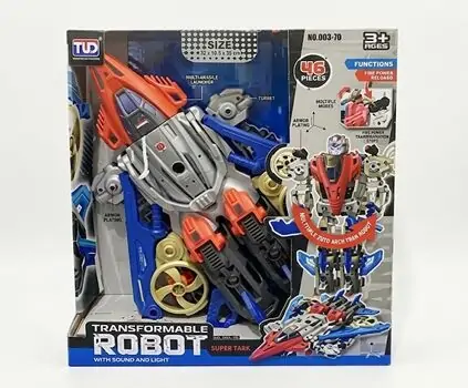 Transformer Robot Rocket With Light- სათამაშო ტრანსფორმერი რობოტი, 3 image