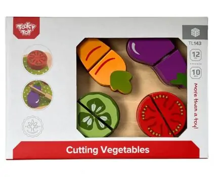 Wooden Vegetables on a Cutting Board - სათამაშო ხის დასაჭრელი ბოსტნეული, 2 image