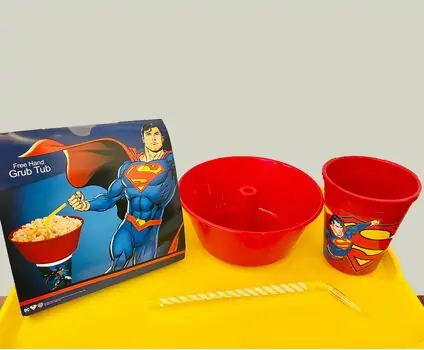Tuffex Superman Snack and Drink Cup 2in1 ჭიქა წვენისა და სნექებისთვის, 2 image