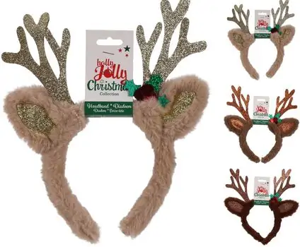 Reindeer Headband საახალწლო თმის აქსესუარი