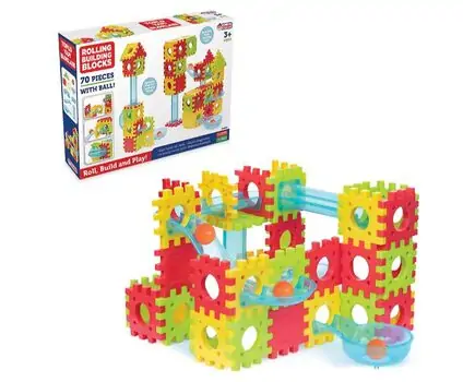 Dede 04044 Rolling Building Blocks 70 Pcs  - საბავშვო სათამაშო კუბიკები
