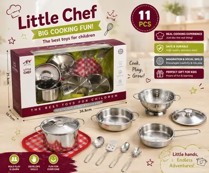 Metal Kitchen Cooking Accessories -  სათამაშო სამზარეულოს აქსესუარები