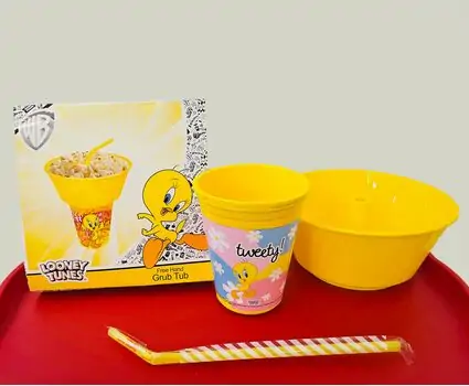 Tuffex Tweety Snack and Drink Cup 2in1 ჭიქა წვენისა და სნექებისთვის, 2 image