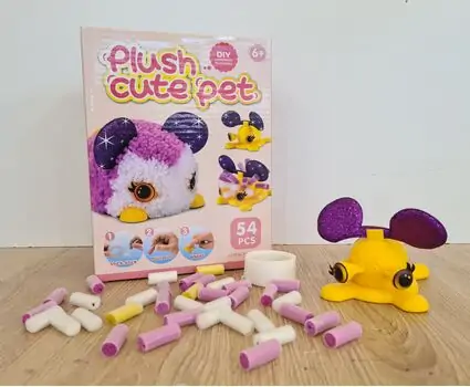 პომ პომ ცხოველები DIY LINT LITTLE HAMSTER