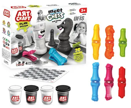 Dede ART CRAFT MEET CHESS DOUGH SET  03732 საბავშვო პლასტელინების ნაკრები, 2 image