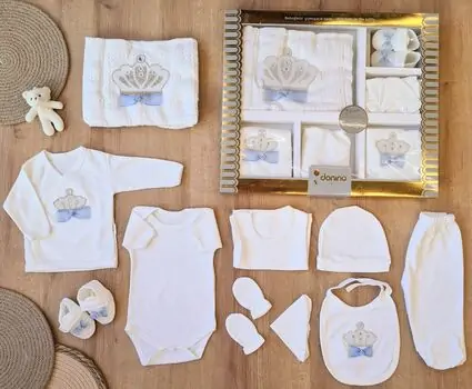 Little Queen Clothes Set Blue - ჩვილის სამოსის ნაკრები