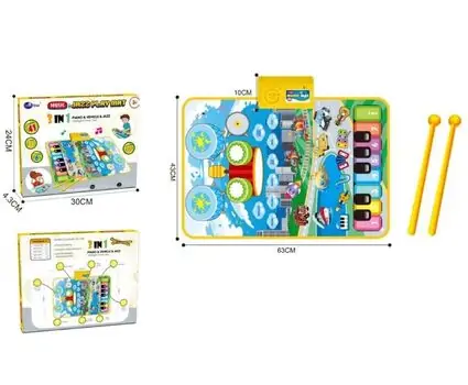 Piano And Jazz Play Mat Yellow - საბავშო განსავითარებელი ხალიჩა, 3 image