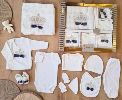 Little Queen Clothes Set Dark Blue  - ჩვილის სამოსის ნაკრები
