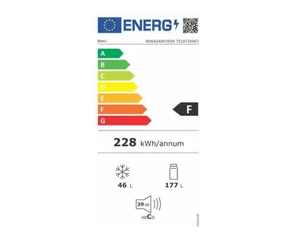 Beko მაცივარი RDSA240K35SN b100, 3 image