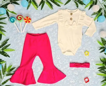 Beautiful Set 2in1 MURATBABY 6803 Pink საბავშვო ტანსაცმლის ნაკრები