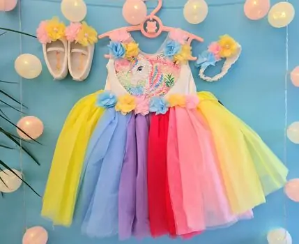Baby Princes Unicorn Dress Quality Kids - საბავშვო კაბა 1179