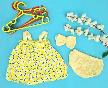 Babe dress 3 in 1 yellow lemon  საბავშვო კაბა