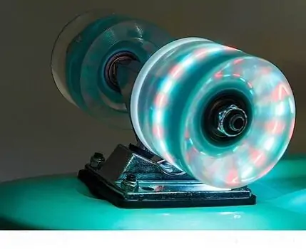 Penny Board Turquoise With LED Wheels პენიბორდი, 5 image