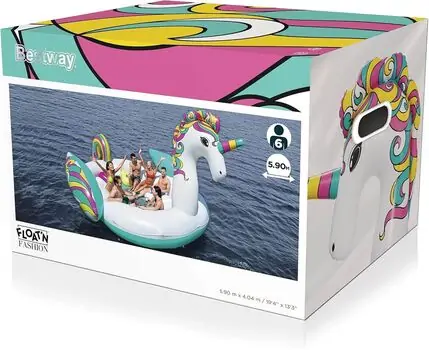 Bestway 43228 Giant Unicorn Island - გასაბერი უნიქორნი, 9 image
