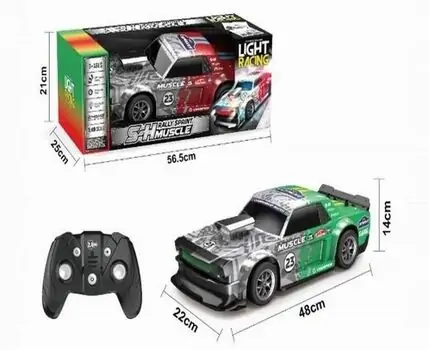Remote Control Muscle Racing Car With Light - დისტანციურად მართვადი სათამაშო მანქანა განათებით, 2 image