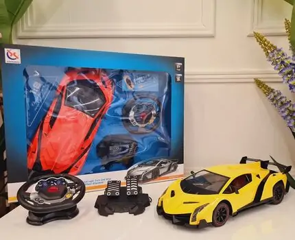 Remote Control Car Lamborghini Yellow  დისტანციურად მართვადი სათამაშო მანქანა
