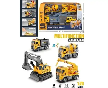 Pull Back Construction Vehicles Set - სათამაშო მექანიკური მანქანები