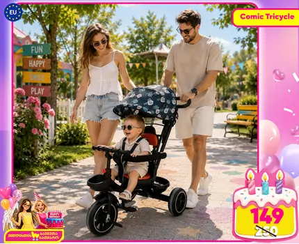 Aero Tricycle Blue - სასეირნო ველო-ეტლი