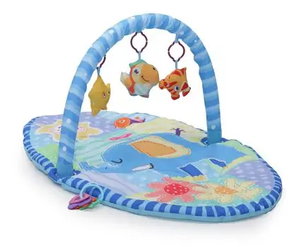 Cangaroo-ს განსავითარებელი ხალიჩა PLAYING MAT HAPPY SPACE BLUE