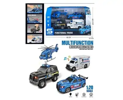 Small City Patrol Car Set - სათამაშო პოლიციის მანქანები