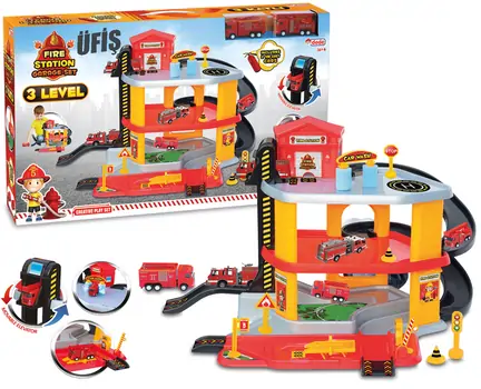 Dede 03345 3 LEVEL FIRE STATION GARAGE SET სათამაშო ტრასა, 13 image