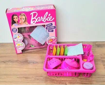 Dede 01753 BARBIE DISH RACK SET სათამაშო სამზარეულოს აქსესუარები, 4 image