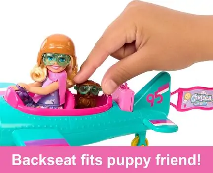 Barbie Chelsea HTK38 Doll & Plane Playset - ბარბის თვითმფრინავი, 4 image