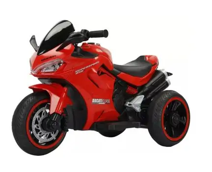 Ducati Motorcycle Red - ელექტრო მოტოციკლი კაუჩუკის საბურავებით