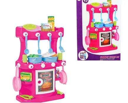 KITCHEN SET PINK Pilsan-ის საბავშვო სათამაშო სამზარეულო 03 335, 2 image