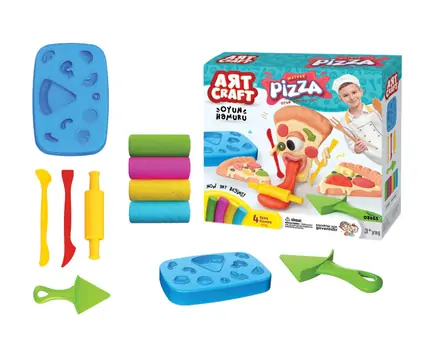 Dede 03555 ART CRAFT PIZZA DOUGH SET 200 GR საბავშვო პლასტელინების ნაკრები, 2 image