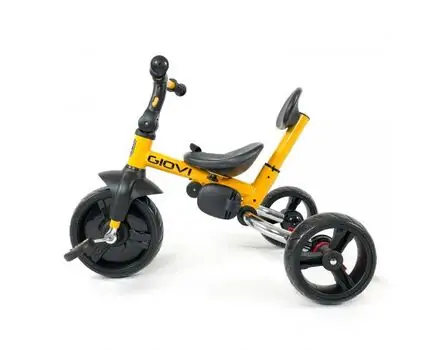 Makani Tricycle Giovi Yellow საბავშვო ველო-ეტლი, 13 image