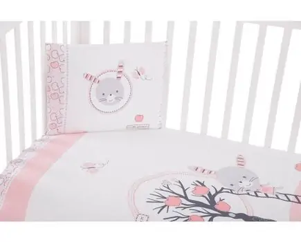 KikkaBoo-ს საბავშვო თეთრეულის 5 ნაჭრიანი ნაკრები Pink Bunny, 2 image