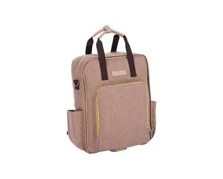 KikkaBoo-ს დედის ჩანთა Mama bag Ivy Beige