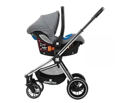 KikkaBoo Vicenza Premium Grey 4in1 საბავშვო ეტლის კომპლექტი, 6 image
