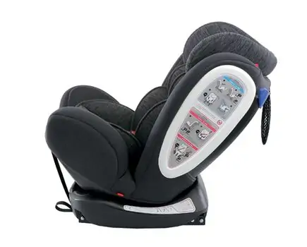 KikkaBoo-ს მანქანის სავარძელი (ქარსითი) 4 FIX (ISOFIX) Dark Grey, 4 image