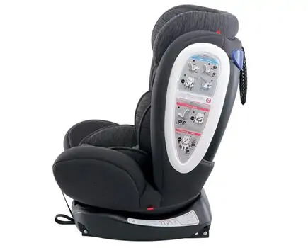 KikkaBoo-ს მანქანის სავარძელი (ქარსითი) 4 FIX (ISOFIX) Light Grey, 2 image