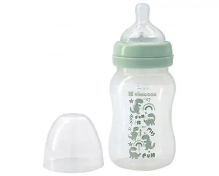 KikkaBoo-ს ახალშობილის ბოთლი Anti-colic feeding bottle 240ml Dinosaur Mint, 2 image