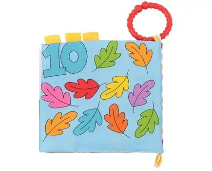 Educational cloth book with teether 123  KikkaBoo-ს ახალშობილის სათამაშო წიგნი, 3 image