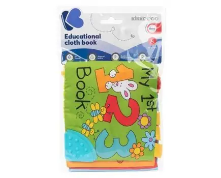 Educational cloth book with teether 123  KikkaBoo-ს ახალშობილის სათამაშო წიგნი, 5 image