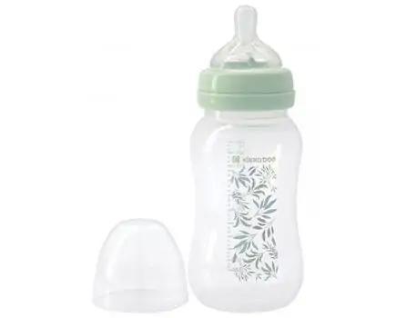 KikkaBoo-ს ახალშობილის ბოთლი Anti-colic feeding bottle 330ml Tropical leaves Mint, 2 image