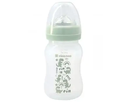 KikkaBoo-ს ახალშობილის ბოთლი Anti-colic feeding bottle 240ml Dinosaur Mint