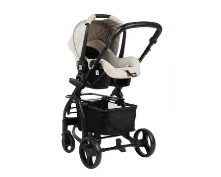 KikkaBoo Madrid 4in1 Beige Melange საბავშვო ეტლის კომპლექტი, 10 image