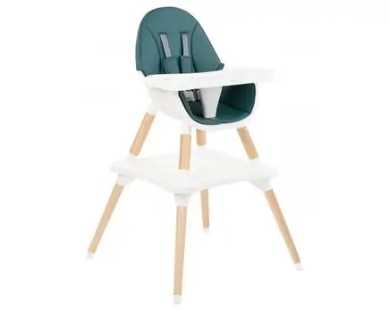 KikkaBoo Multi 3in1 Petrol Green საკვები სკამ-მაგიდა