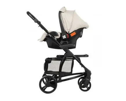 KikkaBoo Madrid 4in1 Beige Melange საბავშვო ეტლის კომპლექტი, 9 image